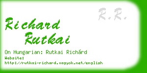 richard rutkai business card