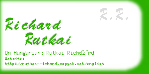 richard rutkai business card